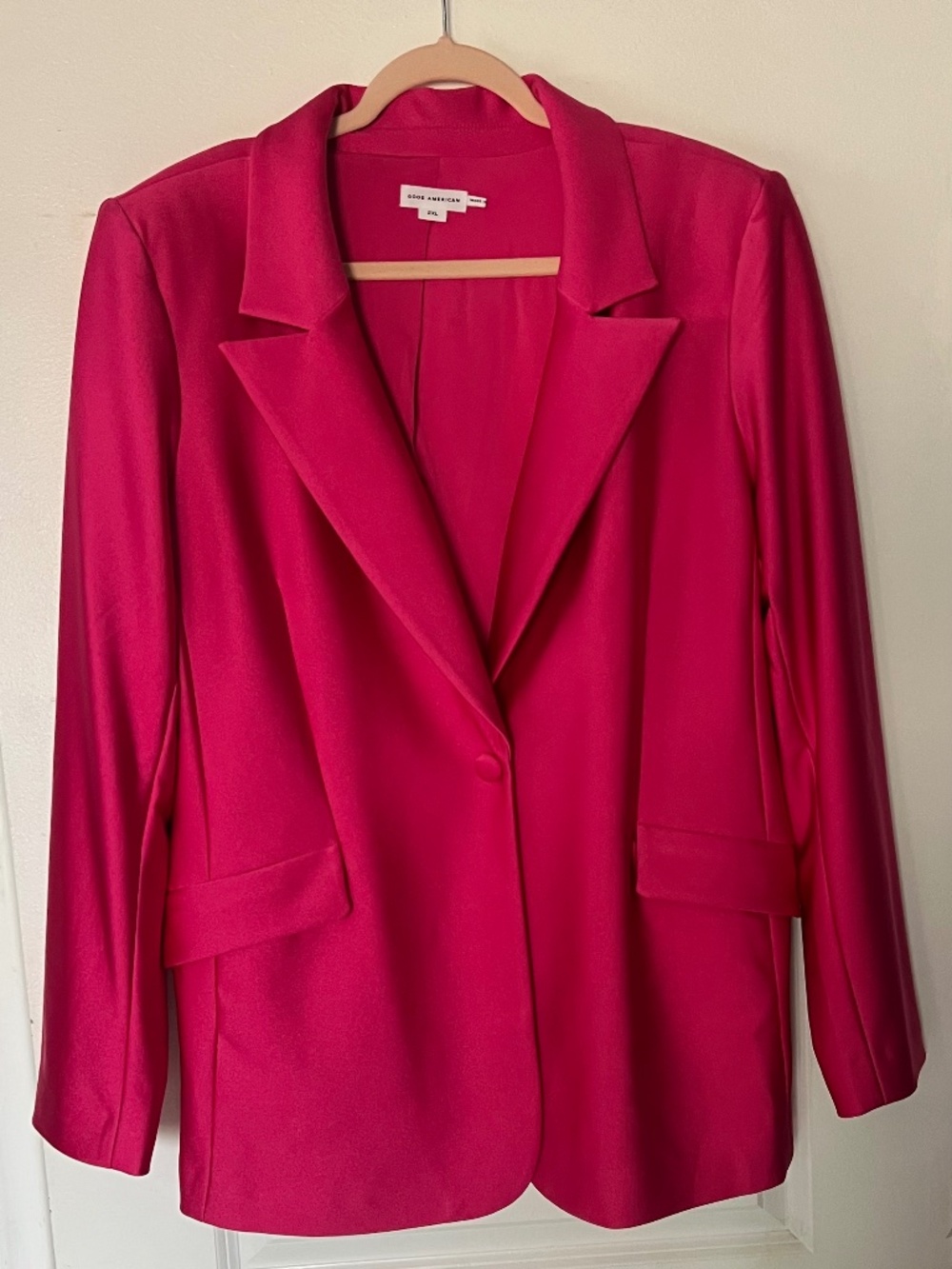Good American Pink Blazer 2XL